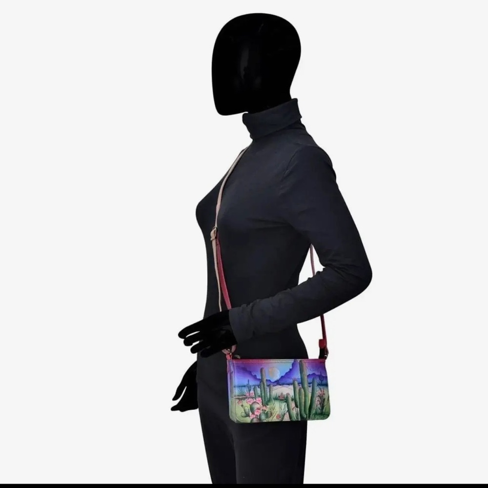 Anuschka Colorful Cactus Print Women's Bag NWT - Picture 7 of 7